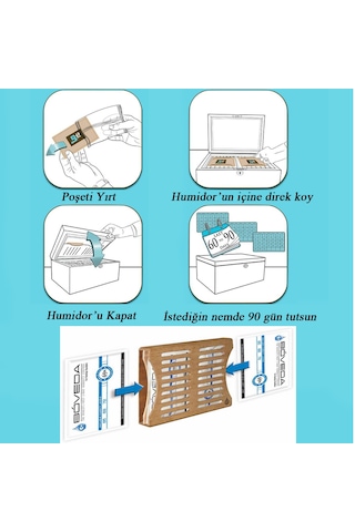 B75 Boveda 12 Adet Jel Otomatik Humidor Nemlendiricisi Pp64-12