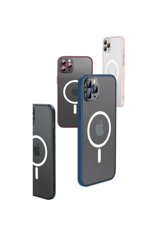 Apple Uyumlu iPhone 12 Kılıf Zore Mokka Wireless Kapak Rose Gold