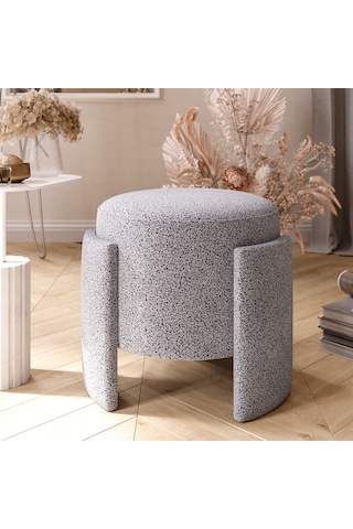 Ash 3 Ayaklı Minimalist Puf, Oturma Odası, Antre Puf Gri