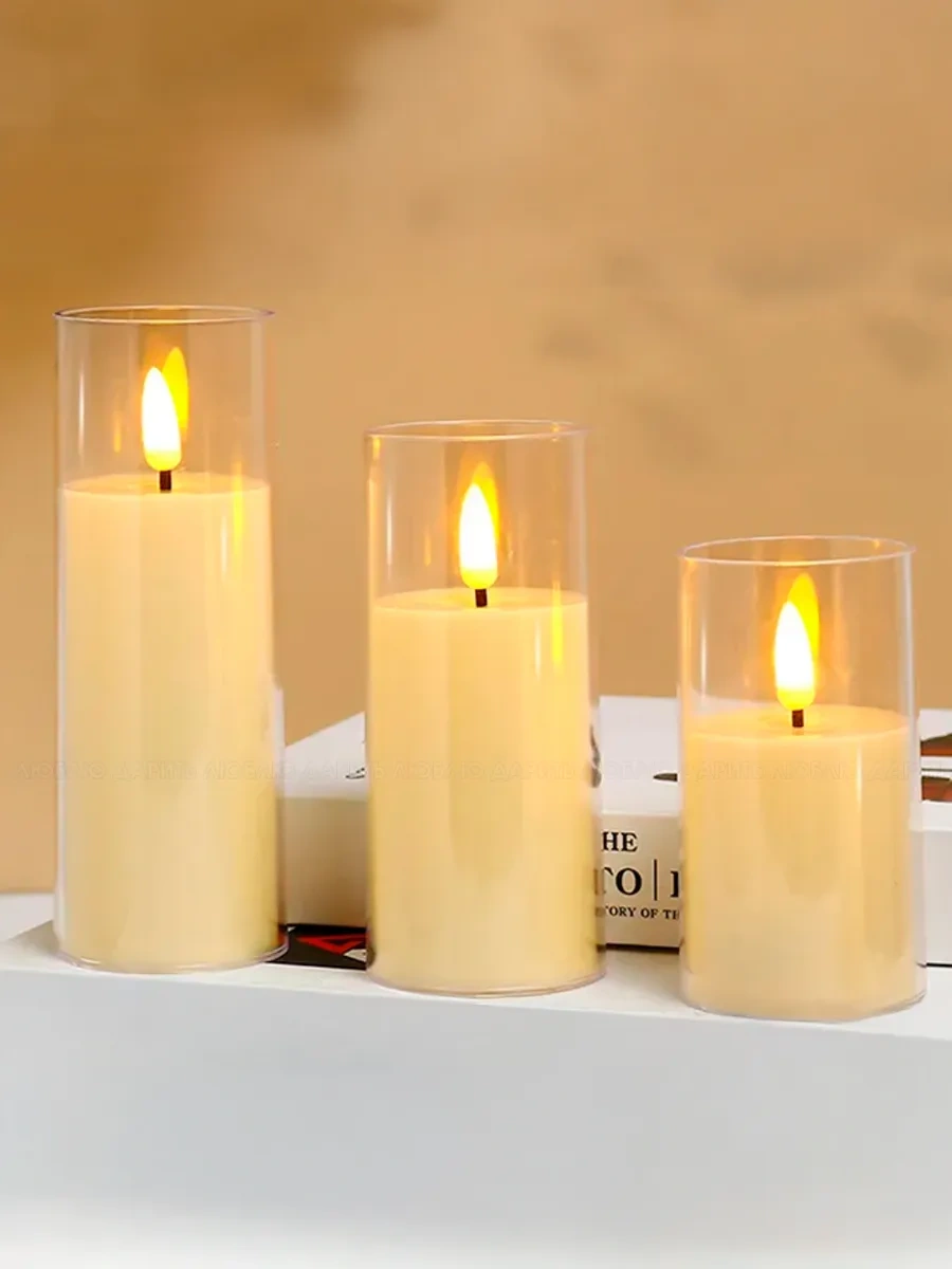 Lublu Darit' Pilli Titreyen Led Mum Seti, 3 Adet 144663655 Bej Açık