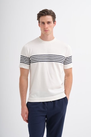 Cazador Erkek Bisiklet Yaka Triko Tshirt 30400 Ekru Ekru