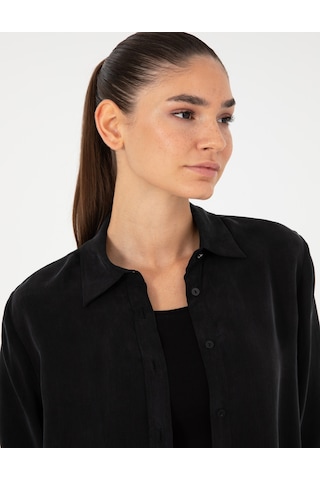Pierre Cardin Kadın Gömlek Desenli 50292279-vr046 Siyah