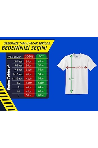 Alpşan Ticaret Kovboy Baskılı Tişört Çocuk Tişört Kovboy Unisex Yetişkin Tişört Beyaz