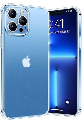 Apple Uyumlu iPhone 13 Pro Max Kilif 6.7 Seffaf Süper Silikon Kamera Korumali 516047513