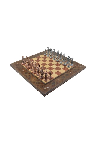 Gifthome Metal Satranç Takımı-seti Büyük İngiliz Antik Taş Gü