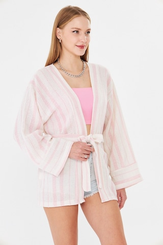 Armonika Kadın Pudra Kemerli Kimono Arm-25y001073