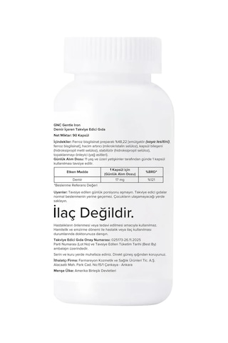 Gnc Gentle Iron - 90 Kapsül