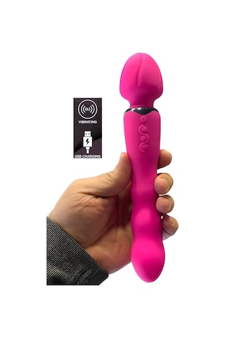 Erofoni Yeni Nesil Sıcaklık Ayarlı Usb Şarjlı 36 Hız Teknolojik Titreşimli 22 CM Erotik Masaj Vibratörü