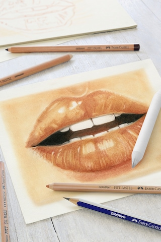 Faber-Castell Klasik Sketch Seti 6 Parça, Goldfaber 2B Kalem, Pitt Monochrome, Pitt Pastel, Karıştırma Kalemi