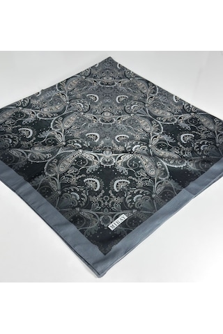 Miray Nevada Büyük Boy Organik Pamuk Eşarp - 120 X 120 - 06453 Gri