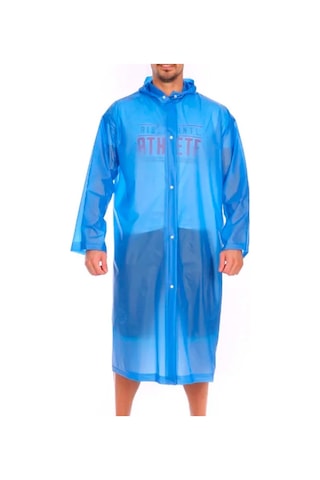 Kadın Erkek Yağmurluk Kapüşonlu Çıtçıtlı Eva Mavi Yağmurluk M21Mr Mavi