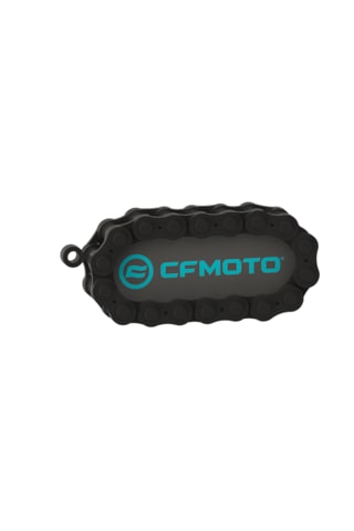 Cf Moto Logolu Özel Tasarım Zincir Detaylı Motosiklet Anahtarlığı Siyah - Yeşil