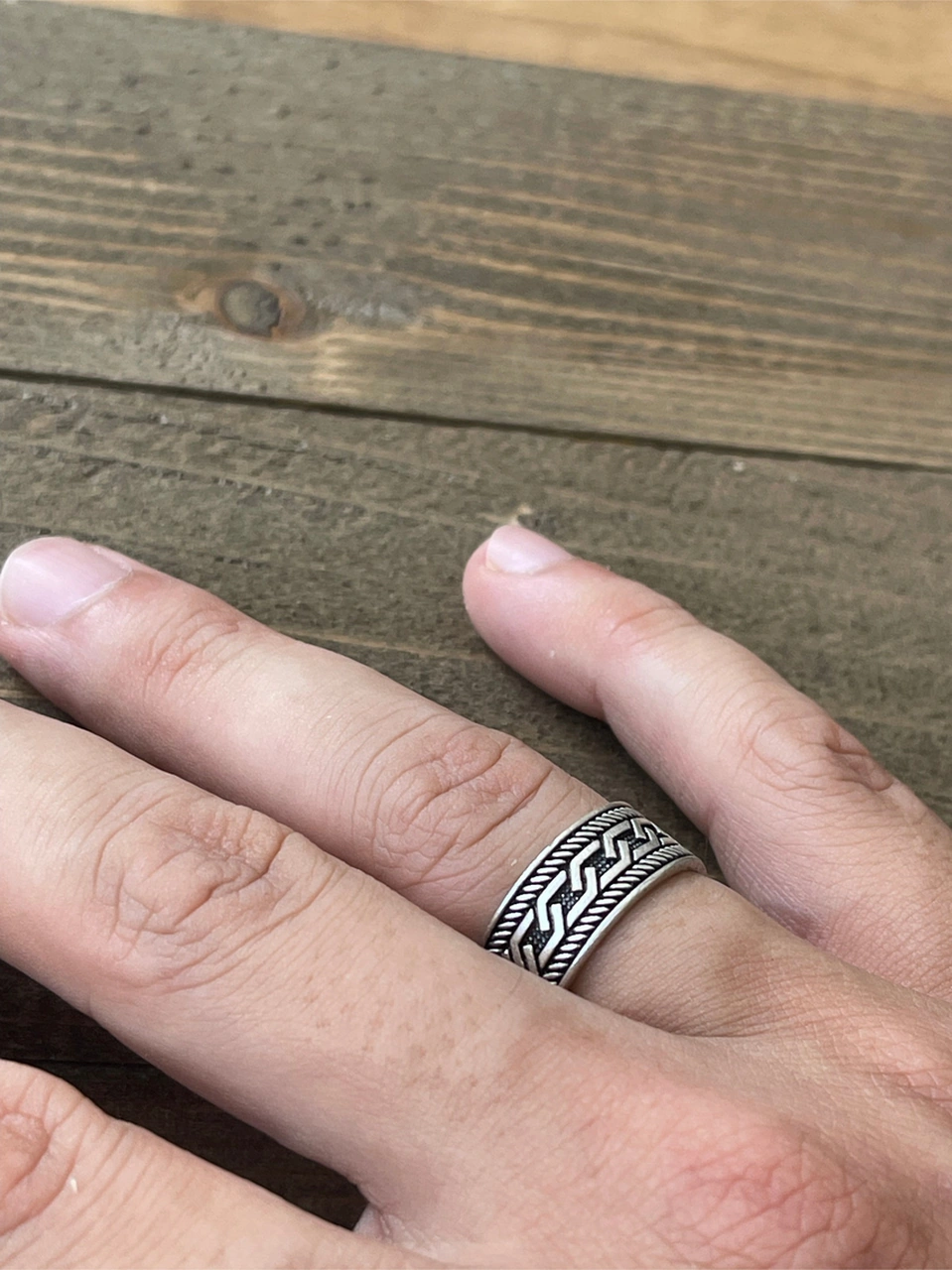 Ayarlanabilir Ölçü 925 Ayar Gümüş Kaplama Klasik Desen İşçilikli Tasarım Yüzük Su Yeşili