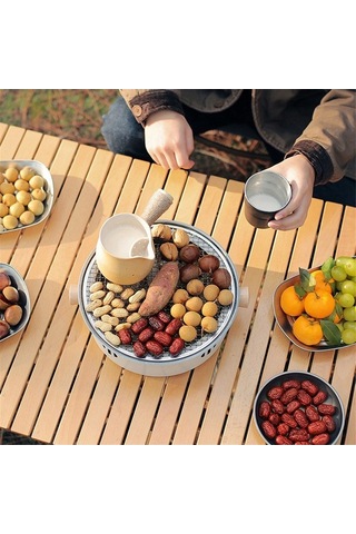 Ulzyvf Kömürlü Kamp Sobası Izgarası - Açık Hava Ev Barbekü Diğer Zy Diğer