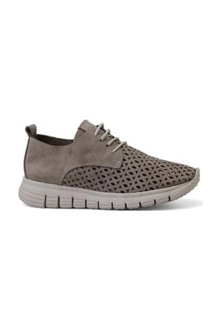 Mammamia D24ya-3895 Kadın Deri Spor Ayakkabı Sılver Grey Nubuk