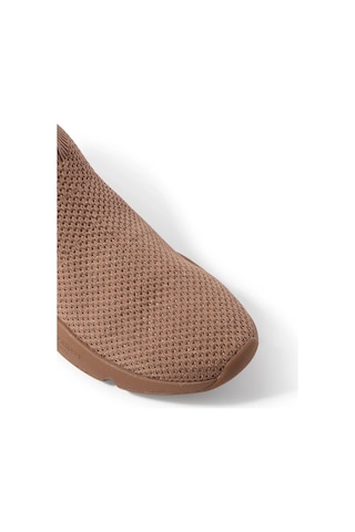 Kurt Geiger Knitted Runner Lüks Tasarım Kadın Sneaker Kahverengi