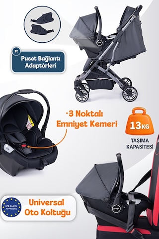 Prego Lotus Pro Kabin Boy Travel Bebek Arabası -tek Elle Katlanır-hafif -uv Tenteli -yağmurluk-örtü-kılıf