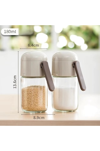 2 Paket Paslanmaz Çelik Tuzluk Hassas Miktarlı Rasyon Baharat Dağıtıcısı Ölçüm Tuzluk Baharat Kavanozları Kapları Baharat Şişesi Dağıtıcısı Sarı