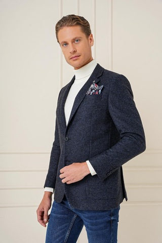 C 689 Slim Fit Lacivert Spor Ceket Lacivert