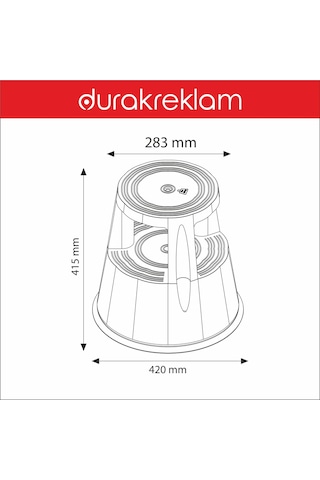 Tekerlekli Tabure Kırmızı