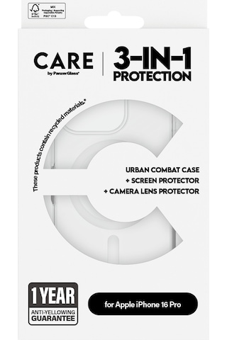 Care By Panzerglass Flagship Apple Uyumlu iPhone 16 Pro 3'lü Çerçeve Aparatlı Telefon Koruma Seti