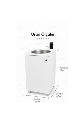 Mobil Seyyar Lavabo Yeni Yönetmeliğe Uygun Model Beyaz
