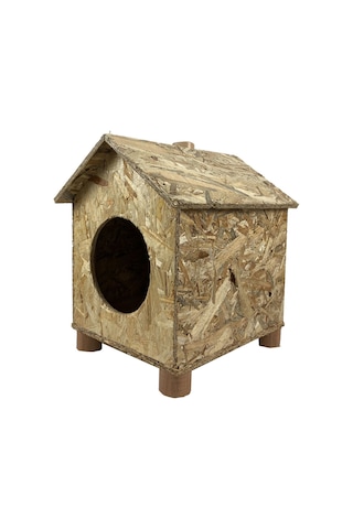 Goxawee Kedi Evi Dış Ortam Uygun Ahşap Kedi Evi Osb 43x40x37 Cm