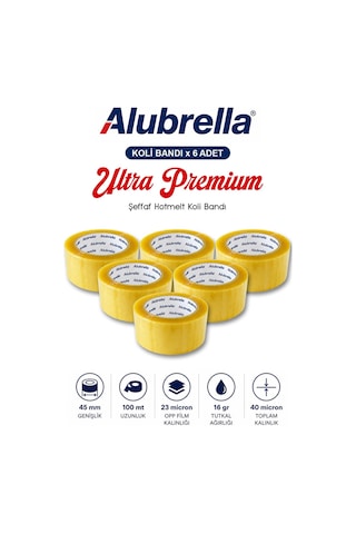 Ultra Premium Koli Bandı 6 Adet, 45 Mm X 100 Mt 1