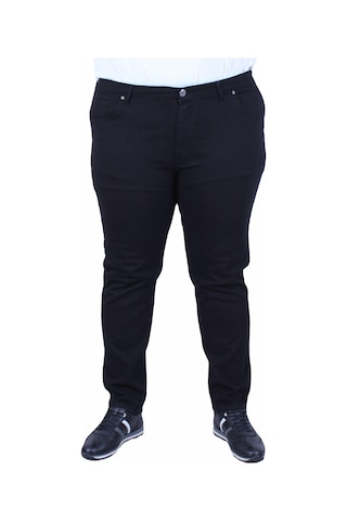 Moc Grande Mocgrande Büyük Beden Klasik 5 Cep Gabardin Pantolon 11915 Sıyah Siyah
