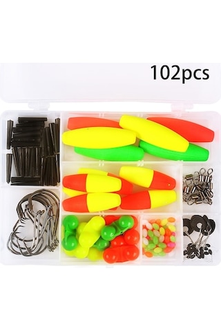 Novahub 102 Parçalık Avrupa Oval Şamandıra Seti - Çeşitli Şamandıra, Çengel Ve Aksesuarlar, Şamandıra Ve Çengel Kombinasyonu