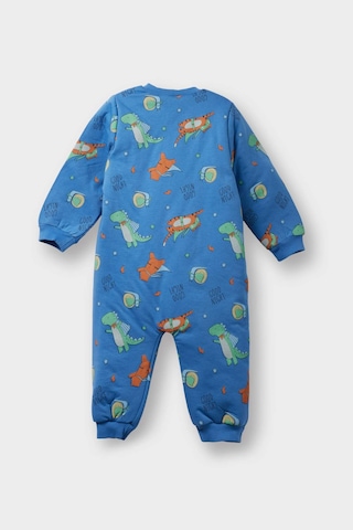 Defacto Erkek Bebek 1,6 Tog Elyaf Dinozor Baskılı Fermuarlı Uzun Kollu Penye Tulum F3527a525wnbe422 Mavi