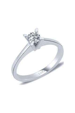 Lova E Renk 0,30 Karat Pırlanta Tektaş Yüzük - HRD Sertifikalı