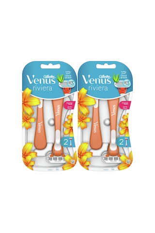 Gillette Venus Riviera Kullan At Kadın Tıraş Bıçağı 2 x 2'li