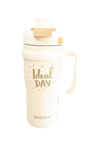 Shotay St-8918 Çift Kullanım Pipetli/rahat İçim Beyaz 720ml Çelik Termos Diğer