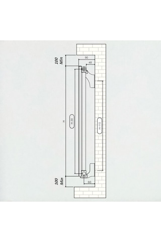 Hestia Alüminyum Tasarım Dikey Radyatör Panel 900x265 3 Dilim