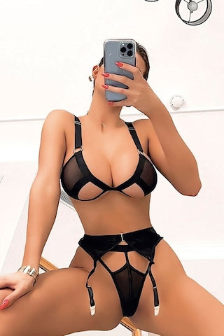 Astrid T Özel Üretim Kadın Fantezi Dekoltelı Seksi Jartiyer Kırmızı Giyim Romantik Stil Özel Parça