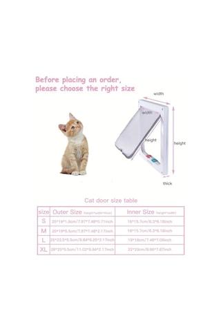 Willowhaven Beyaz, S Boy: Güvenli Ve Pratik Çift Yönlü Kedi Köpek Kapısı