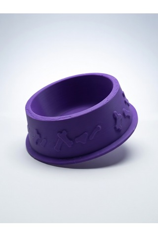 Kemik Desenli Mama Kabı 3d Baskı Kedi Köpek Mama Ve Su Kabı 12cm