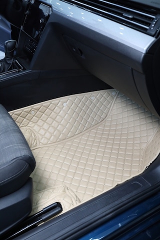Volkswagen Vw Passat B8 - B8.5 2015-2023bej-krem Renk 8d Diamond Kaymaz Deri Oto Paspas