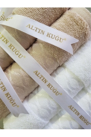 Özdilek Elissa Havlu 12 Adet - Bej - Gri - Taş - Pudra - Beyaz - Krem Çok Renkli