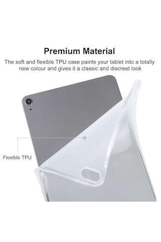 Honor Pad X8a 11.0 Inch 2024 Uyumlu Buzlu Tasarım Şeffaf Kılıf Arka Kapak