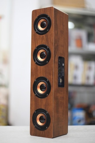 Torima Kts-1108 Ahşap Kasa Bluetooth Hoparlör 4 Hoparlör Ahşap Tasarım Aux Usb Tf Kart Girişli Kablosuz Speaker
