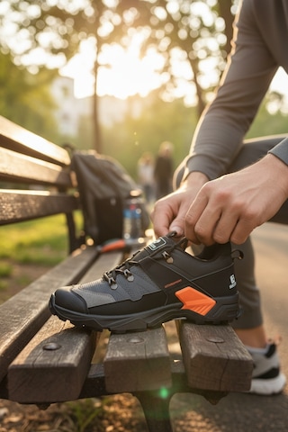 Enoch Erkek Siyah Su Geçirmez Outdoor Trekking Ve Dağ Yürüyüş Ayakkabısı Turuncu