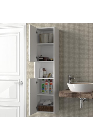 Dekorister 2 Kapaklı Asma Banyo Dolap Çok Renkli