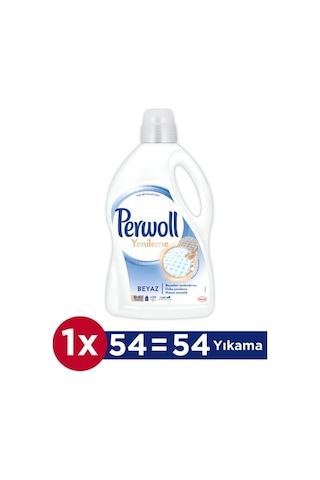 Perwoll Beyaz Renkler için Sıvı Çamaşır Deterjanı 54 Yıkama 2970 ML