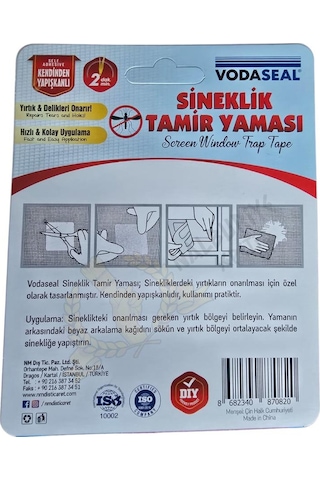Vodaseal Yapışkanlı Sineklik Tamir Yaması 10 X 10 Mm. - 2 Parça 1 Adet