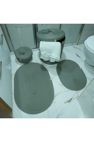 Zengin Supla Banyo Paspas Seti Su Yeşili