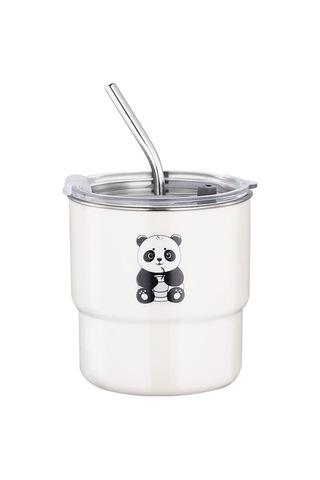 Aurora 304 Merdivençelikdizginden Yapılmışkah Ve Bardağı, Açık Kapak, Kalem Ve Su Bardağı Beyaz