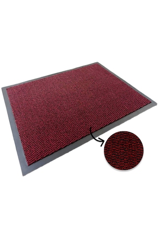 Bordo Kapı Önü Paspas Nem Alıcı Paspas 90 X 150 Cm Bordo