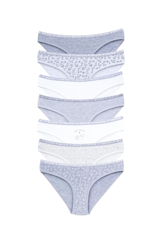 Sebatingo Kadın Külot Bikini Pamuklu Çok Renkli 7 Li Paket 37000-787 L